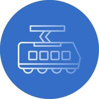 Tram Flat Bubble Icon vector