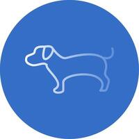 Dog Flat Bubble Icon vector