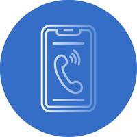 Phone Flat Bubble Icon vector