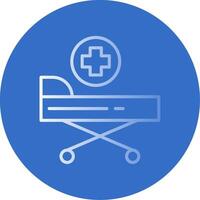 Stretcher Flat Bubble Icon vector