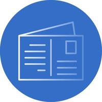 Postcard Flat Bubble Icon vector