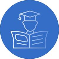 Student Gradient Line Circle Icon vector