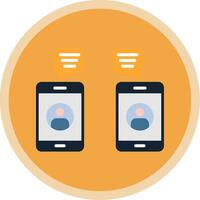 Chat Flat Multi Circle Icon vector