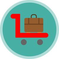 Trolley Flat Multi Circle Icon vector