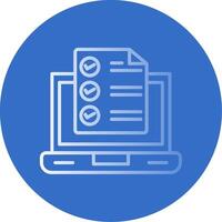 OnGradient Line Circle Survey Gradient Line Circle Icon vector