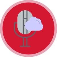 Cloud Flat Multi Circle Icon vector