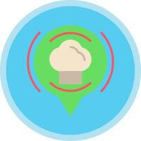 Chef Flat Multi Circle Icon vector