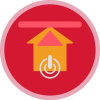 Upload Flat Multi Circle Icon vector