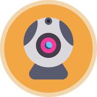Web camera Flat Multi Circle Icon vector