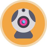 Web camera Flat Multi Circle Icon vector