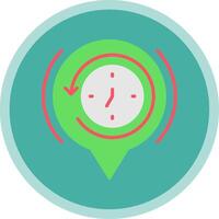 History Flat Multi Circle Icon vector