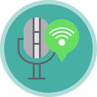 Connection Flat Multi Circle Icon vector