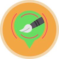 Brush Flat Multi Circle Icon vector