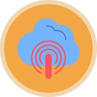 Cloud Flat Multi Circle Icon vector