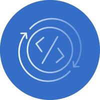 Development Gradient Line Circle Icon vector