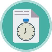 Document Flat Multi Circle Icon vector