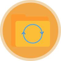 Folder Flat Multi Circle Icon vector