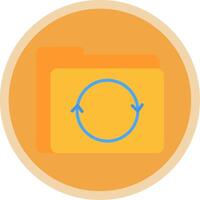 Folder Flat Multi Circle Icon vector