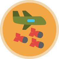 Bomber Flat Multi Circle Icon vector