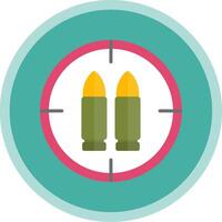 Ammo Flat Multi Circle Icon vector