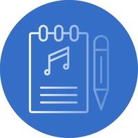 Songwriter Flat Bubble Icon vector