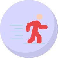 corriendo plano burbuja icono vector