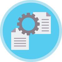 File Management Flat Multi Circle Icon vector