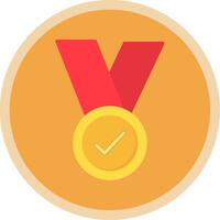 Medal Flat Multi Circle Icon vector