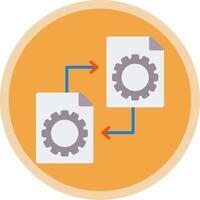 File Management Flat Multi Circle Icon vector