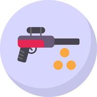 Paintbal Flat Bubble Icon vector