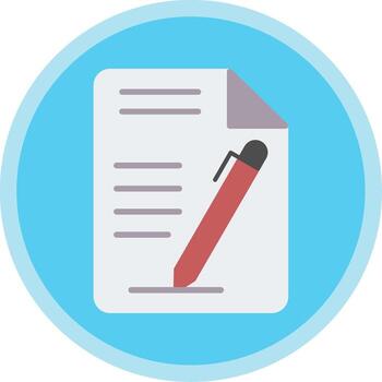 Document Flat Multi Circle Icon vector