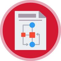 Document Flat Multi Circle Icon vector