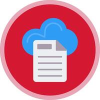 Cloud Data Flat Multi Circle Icon vector