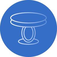 Dining Table Gradient Line Circle Icon vector