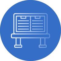 Unit Gradient Line Circle Icon vector
