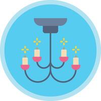 Chandelier Flat Multi Circle Icon vector