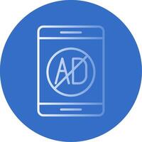 Ad Blocker Flat Bubble Icon vector