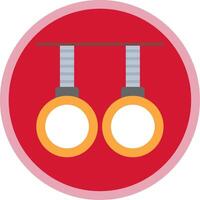 Gymnastics Flat Multi Circle Icon vector