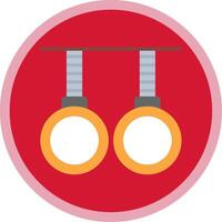 Gymnastics Flat Multi Circle Icon vector