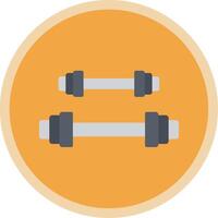 Weightlifting Flat Multi Circle Icon vector