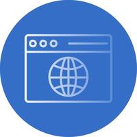 Web Browser Flat Bubble Icon vector