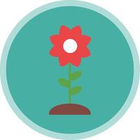 Flower Flat Multi Circle Icon vector