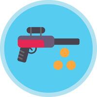 Paintbal Flat Multi Circle Icon vector