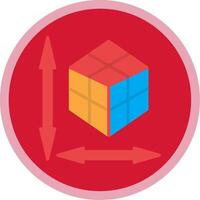 Rubik Flat Multi Circle Icon vector