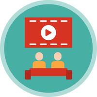 Cinema Flat Multi Circle Icon vector