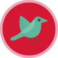 Ornithology Flat Multi Circle Icon vector