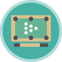 Billiards Flat Multi Circle Icon vector