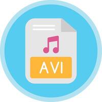 avi plano multi circulo icono vector