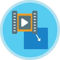 Footage Flat Multi Circle Icon vector