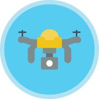 Drone Flat Multi Circle Icon vector